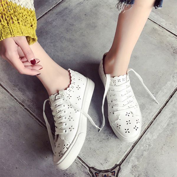 

women's flats women slip on elastic band vulcanized shoes woman flat platform hollow out flowers female causal comfy 2020 spring, Black