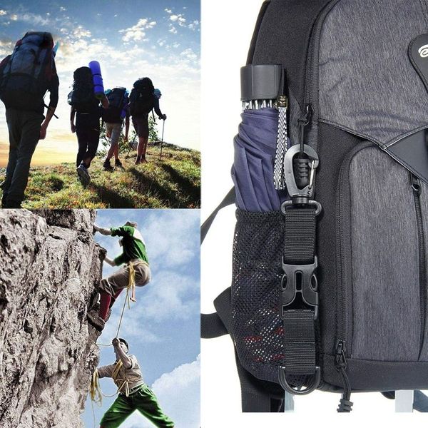 

nylon ribbon backpack hanging buckle multi-function carabiner rock protection