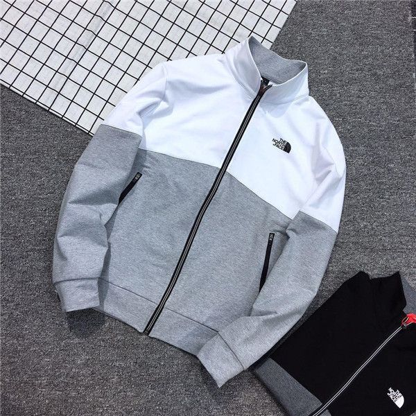 

19aw luxurious brand design the north jacket men women fashion color matching casual streetwear sweatshirts outdoor coat, Gray;blue