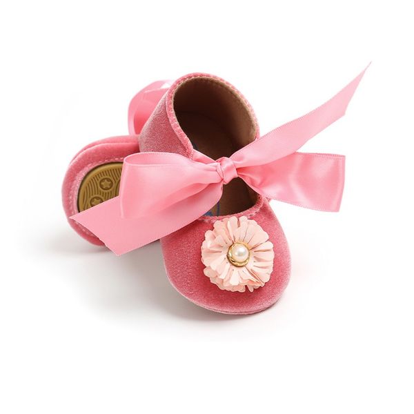 

toddler baby girl soft plush princess shoes cute bow shoes infant prewalker newborn baby for 0-18m girls