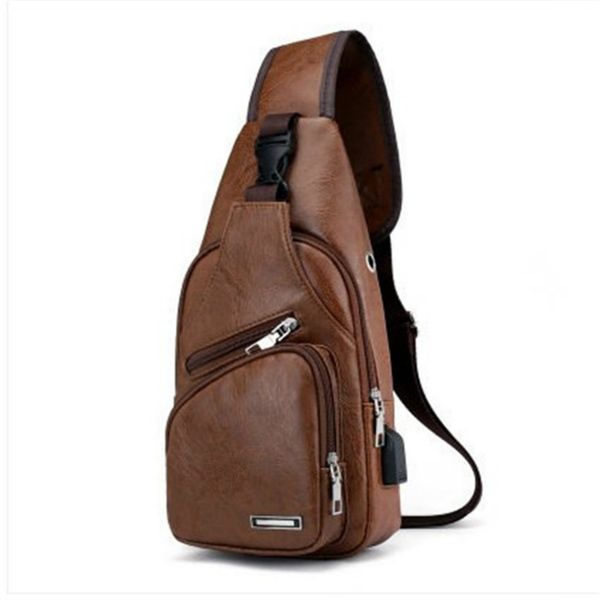 

designer luxury shoulder bag men's leather waist pack casual business messenger shoulder bag crossbody handbag charging anti-theft outd