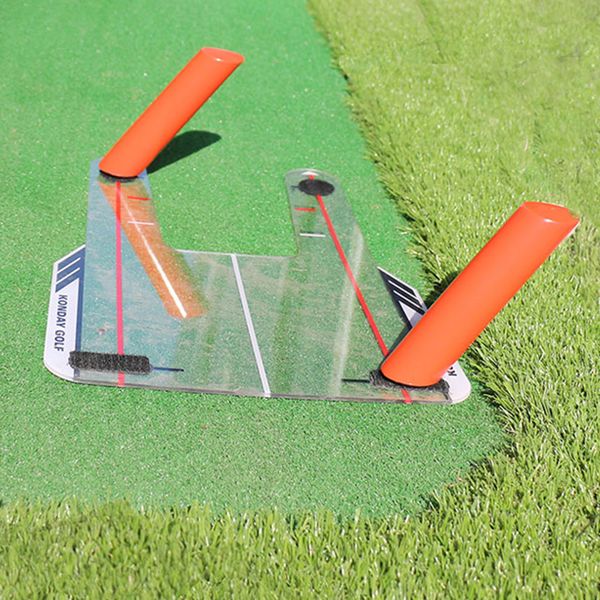 

golf putting training mirror swing practice trainer alignment clean brush
