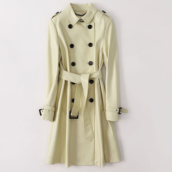

sheepskin haining leather coat, Black