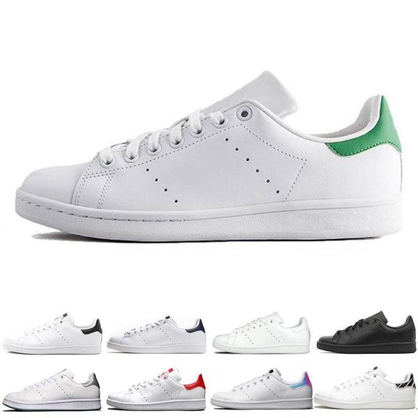 

New designer smith men women casual shoes green black white blue red pink mens stan fashion leather shoe flats sneakers