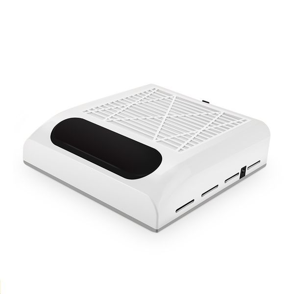 

80w new nail dust collector vacuum cleaner manicure salon nail art dust suction machine with strong power fan reusable filter, Silver