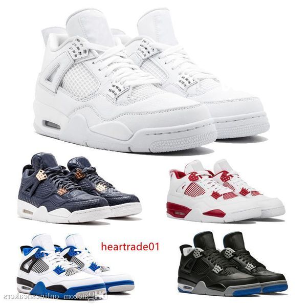 

shoes basketball 4 4s men raptors pure money bred royalty black cat white cement fire toro red mens athletic sport sneaker size 41-47