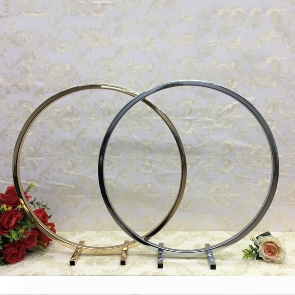 

round vase wedding table centerpieces metal geometric props artificial shelf road lead floral stand backdrop decoration