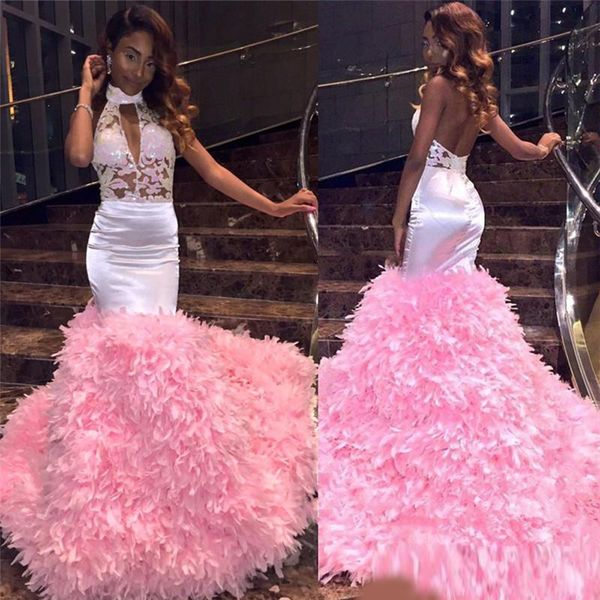 

pink sleeveless black girls prom dress mermaid formal pageant holidays wear graduation evening party gown custom made plus size