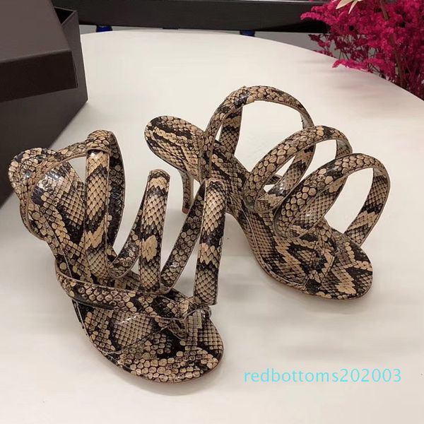 

shoes high-heeled will code spelling color snake belt bare toes with woman sandals r03, Black