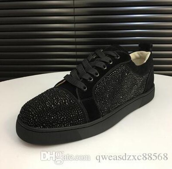 

men women in 2019 luxury shoes genuine leather leisure soft shoes with rivet nail drill light weight couple fashion trend shoes, Black