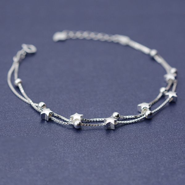 

link, chain silver color bracelets for women stainless steel adjustable bracelet charms gifts woman accessories couple, Black