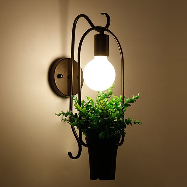 

nordic restaurant balcony corridor flower pot wall lamp cafe bar decoration lamp