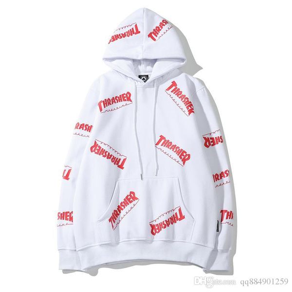 

2019 luxury 100% cotton letter printing hip hop sweatshirts fashion hooded pullover mens designer hoodies solid plus size m-2xl, Black