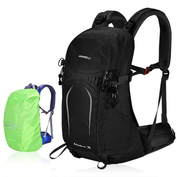 

30l hiking backpack waterproof climbing hiking backpack rain cover bag lightweight outdoor sport travel daypack for women men