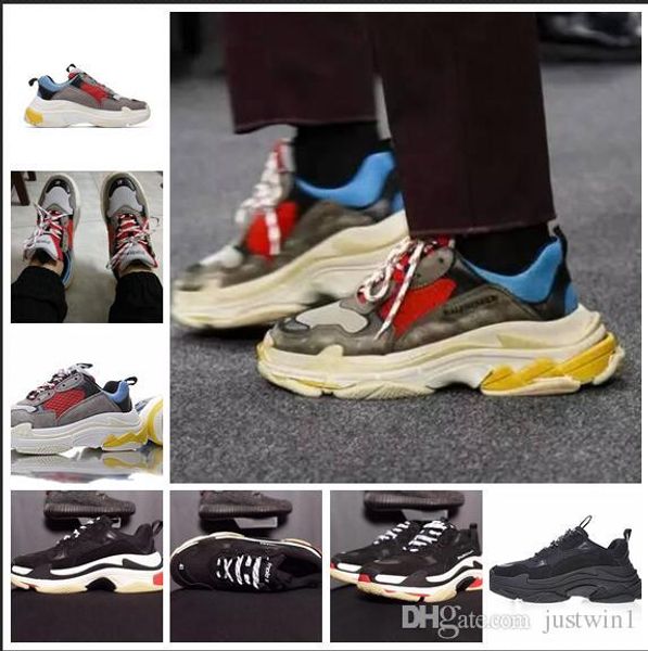 

Новый 2018 Triple S Обувь Мужчины Женщины Кроссовки Высокого Качества Смешанные Цвета