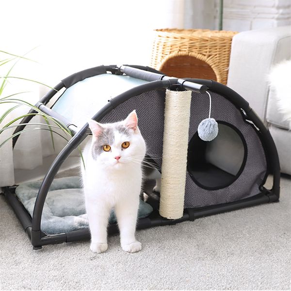 

cat tunnel cat climbing frame breathable bed detachable mat catch toy nest toy