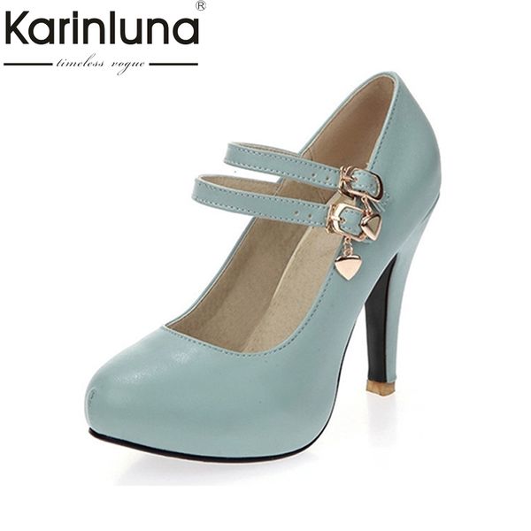 

karin new arrivals big size 31-43 round toe platform women shoes woman elegant spike high heels party office lady pumps, Black