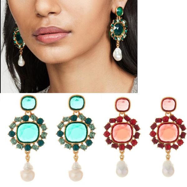 

csxjd new crystal baroque freshwater pearl stud earrings, Silver