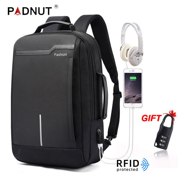 

anti-theft lapbackpack 17.3 inch anti theft bagpack travel men women back pack school bags men's usb charger backpacks bag