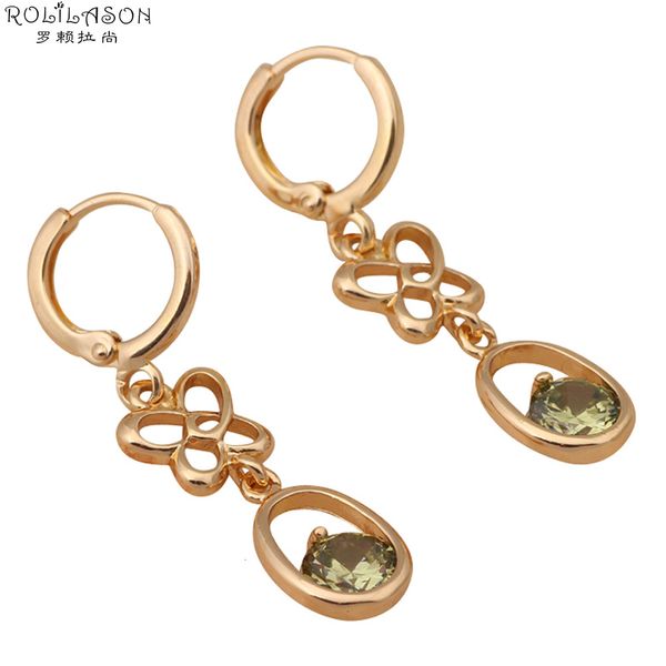 

vintage dangle earrings for women golden green crystal party fashion jewelry peridot drop earrings je500, Silver