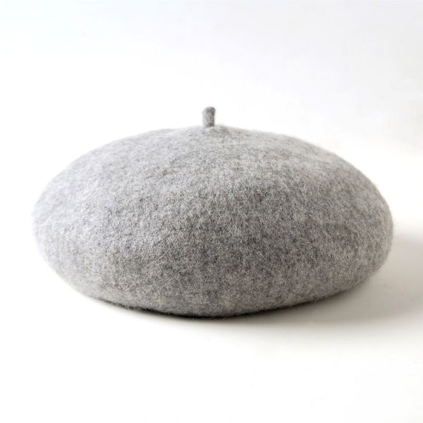 

lady spring winter berets hat painter style hat women wool vintage berets solid color caps female bonnet warm walking cap ladies, Blue;gray