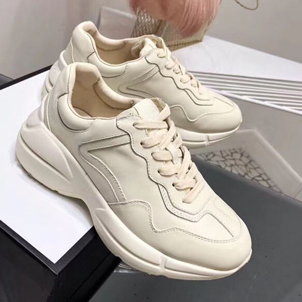 

new leather casual shoes designer sneakers men shoes genuine leather fashion mixed color original box, Black