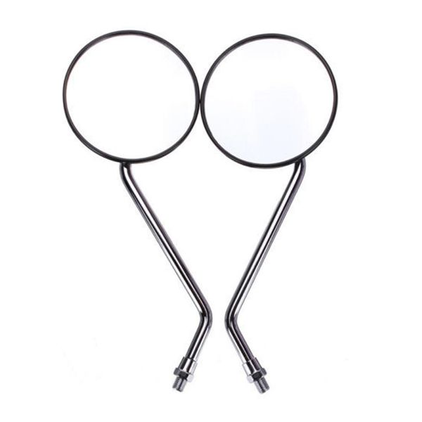 

2pcs 8/10mm universal round shaped motorcycle handlebar rear view side mirror high-definition and wide viewing angle