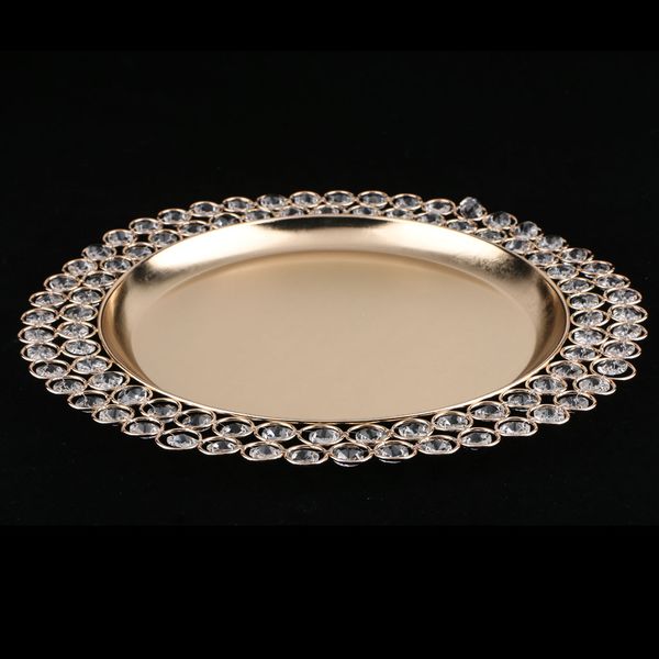 

33 cm crystal ring holder storage jewelry plate fruit plate home decor