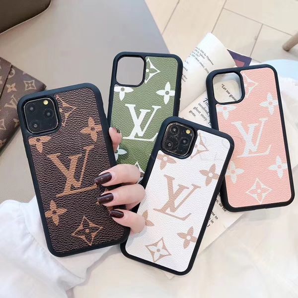 

brand designer phone cases coque for iphone 11 11pro 11promax xr xs max 6 7 8 plus case famous leather phone shell back cover