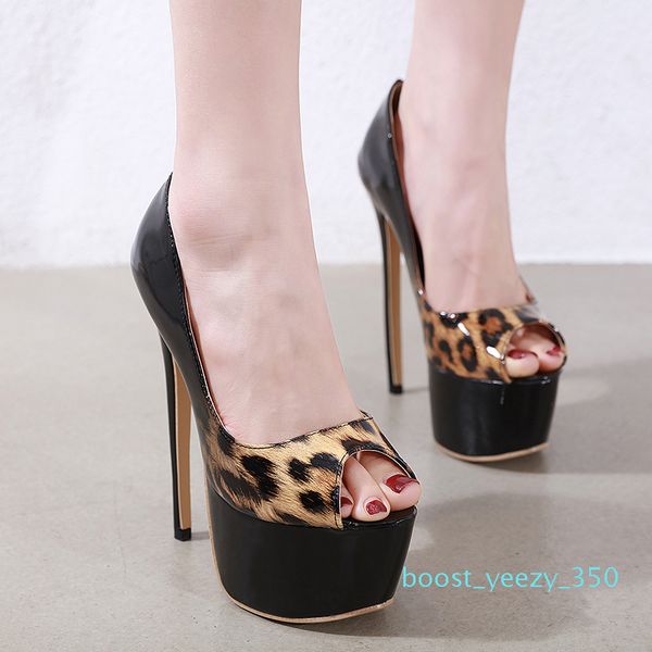 

милан мода красный леопард туфли на шпильках пип toe слинга задней каблуки дизайнер женщины насосы размер 35 до 40 в35, Black