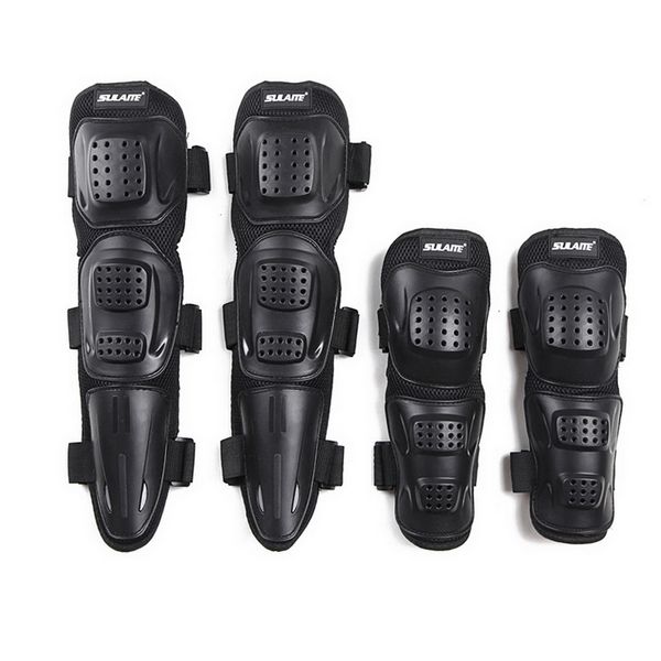 

4pcs/set new arrival elbow knee shin armor guard pads protector for motorcycle skating, Black;gray