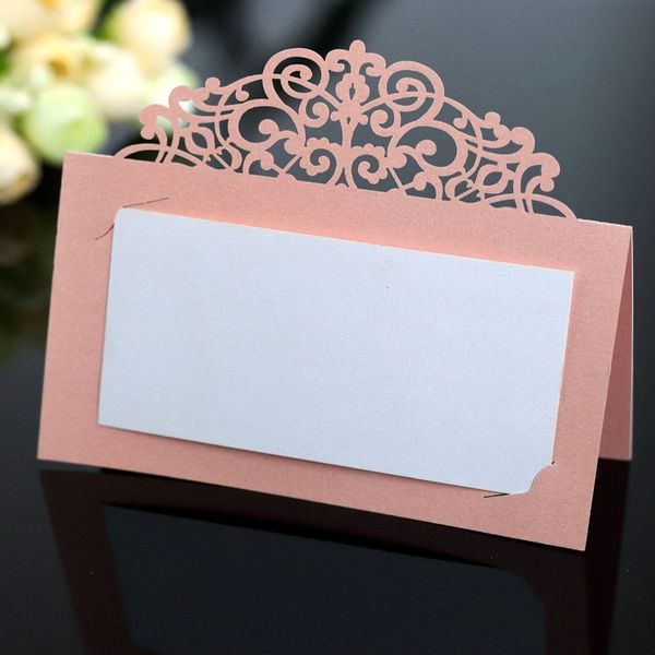 

50pcs laser cut wedding invitations l conference lace card hollow check-in table festival celebration name seat card