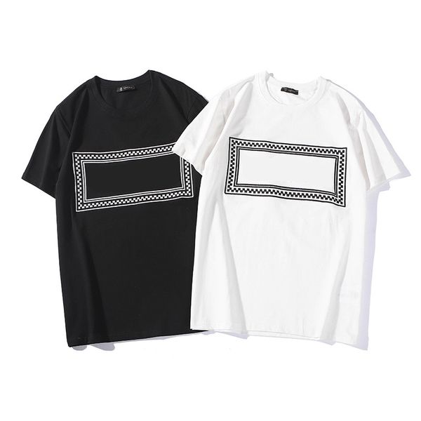 

19ss дизайнер мужская рубашка лето роскошные мужские топы тис с коротким рукавом женская мода футболки уличная марка мужская одежда размер s, White;black