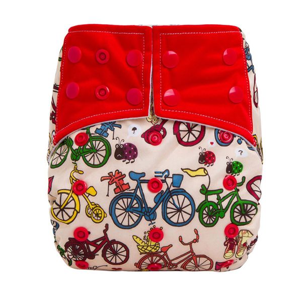 

ananbaby washable cloth diaper reusable baby cloth nappies adjustable size cartoon breathable knitting baby diaper ha019