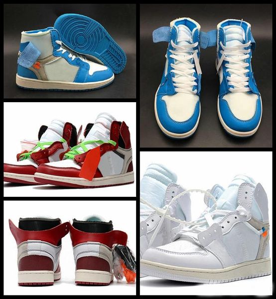 

Classic 1 Mens Basketball Shoes Chicago Red White Blue UNC Designer Sneakers Outdoor Off Trainers Sport running Shoes Women Size 36 45