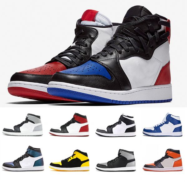 

new 1 high og bred toe chicago banned game royal basketball shoes men 1s 3 shattered backboard shadow multicolor sneakers size 7-12