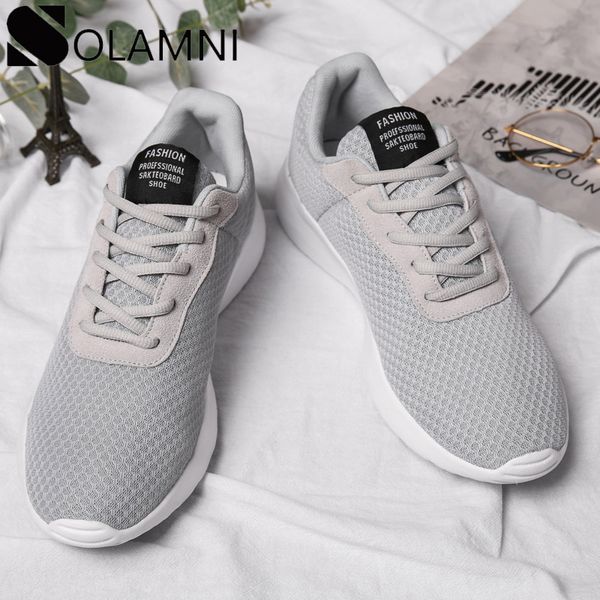 

2020 new men casual shoes lace up mens shoes lightweight comfortable breathable walking women sneakers air mesh feminino zapatos, Black