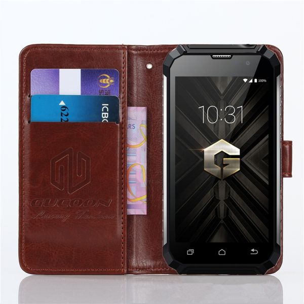 

gucoon vintage wallet case for geotel g1 terminator 5.0 inch искусственная кожа ретро откидная крышка магнитные модные чехлы