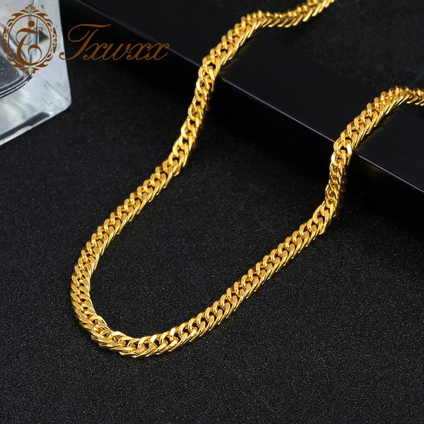 

fashion hip hop flat pendant twisted chain spine rope gold necklace for men and women rope chain jewelry gift, Silver