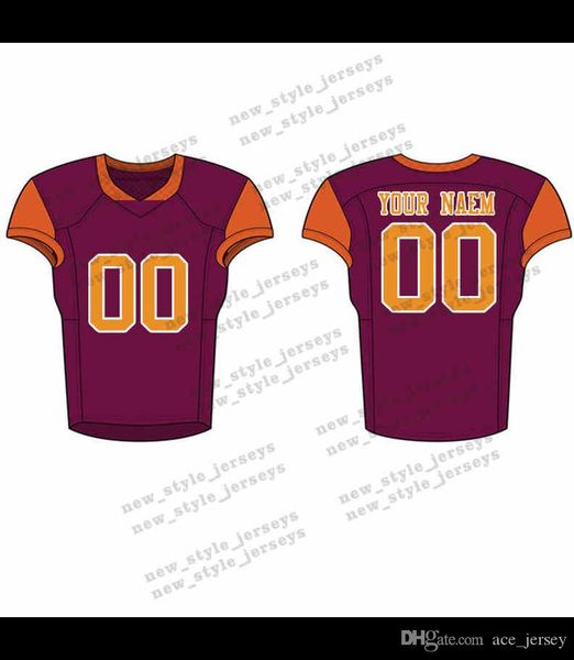 

63Men 2019 Youth Football Jerseys Army Green Wine Red Embroidery Logos Stitched Custom Any name Any number Jerseys