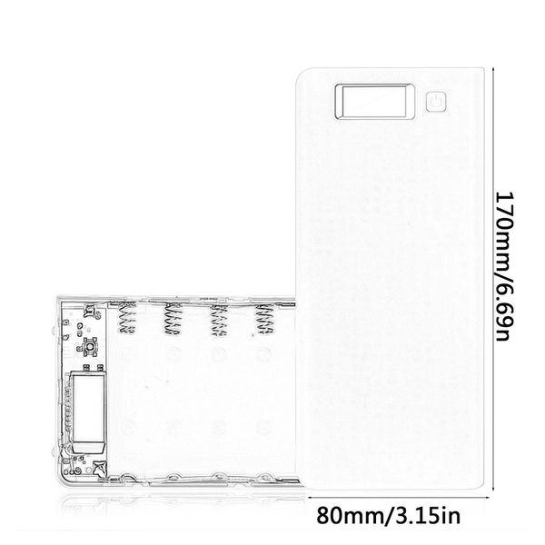 

8*18650 battery portable power bank case kit digital display welding-8*18650 mobile power box kit portable battery shell