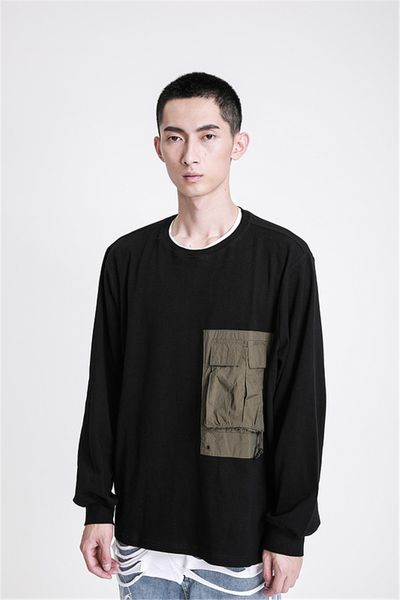 

tkpa мужские дизайнерские толстовки модный бренд с длинным рукавом пуловер кофты повседневная большой карман роскошные мужская одежда, Black