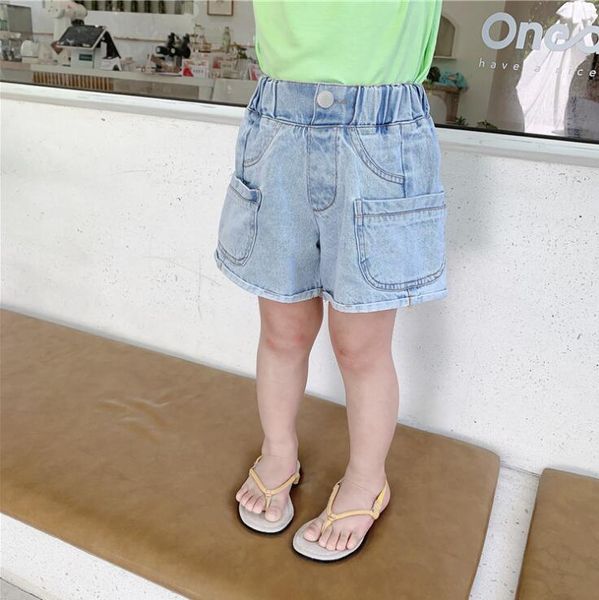 

2020 new wholesale girls boys denim shorts summer fashion kids shorts 1-6 years ho986, Black