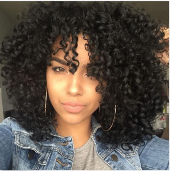Natural Afro Hair Short Curly Wig For Women Synthetic Fiber Short
