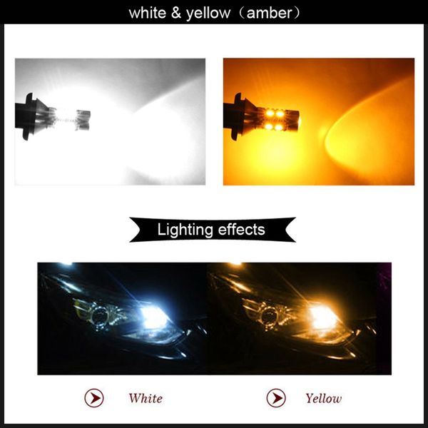 

car led 7440 t20 highlight white red pink blue four colors day reversing turn signal