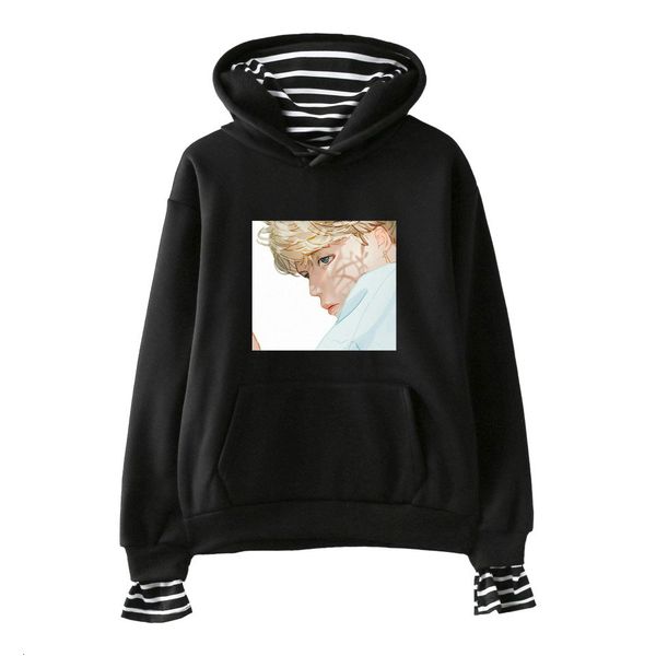 

team men's 2019 shirt event bts cartoon trend false two piece even hat guard t shirts, Black