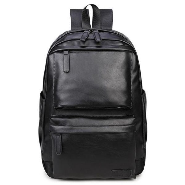 

casual men's korean backpack backpack soft leather college student