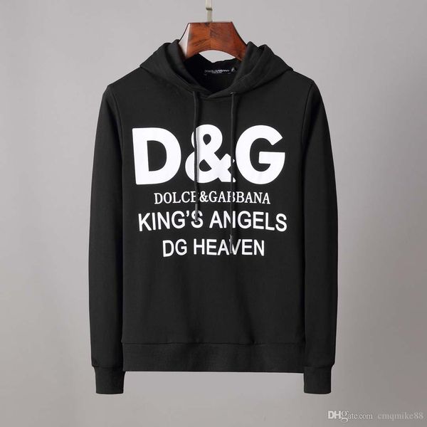 

19fw alphabetical embroidery hooded navy sweatshirt couple casual street outdoor luxury men and women hoodies m-3xl, Black