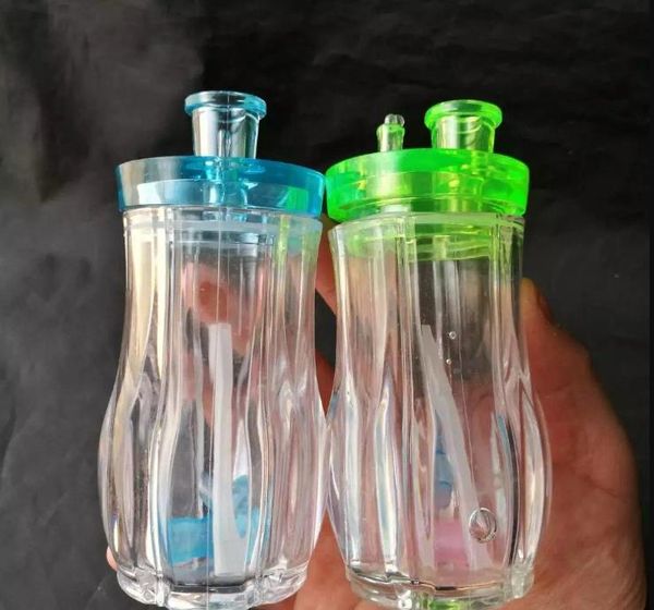 Costolette trasparenti bong di vetro di vetro di vetro accessori, tubi fumatori mini mini multicolori tubi a mano miglior cucchiaio tubo di vetro