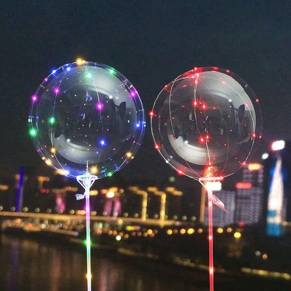 

party flash bright balloons hand-held wave ball ins bobo balloon lights night market led festive party supplies